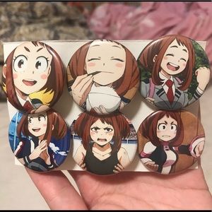 My Hero Academia Ochako Uraraka Pinback Bu…